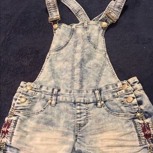 Blue spice short overalls
